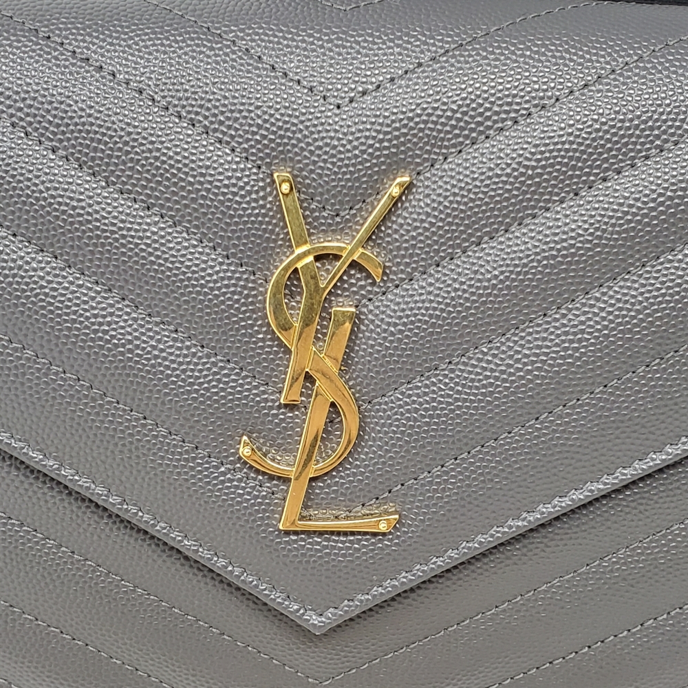 Auth YSL Woc Gray Envelope Rare Color Brand New - Picture 8 of 14